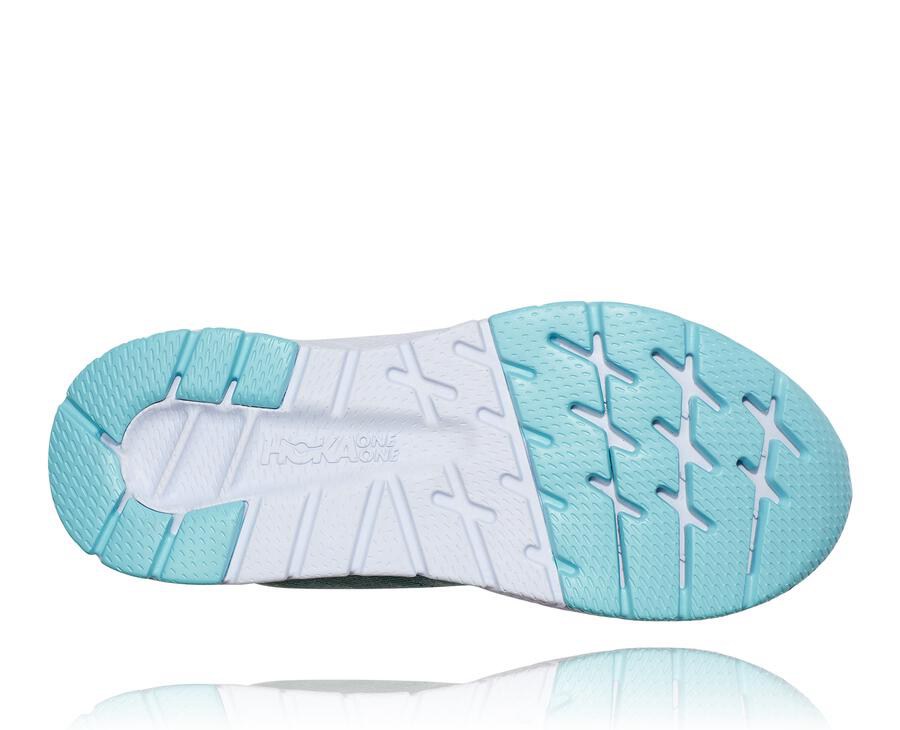 Zapatos Para Caminar Hoka One One Mujer Azules/Blancos - Cavu 3 - ILAH82104